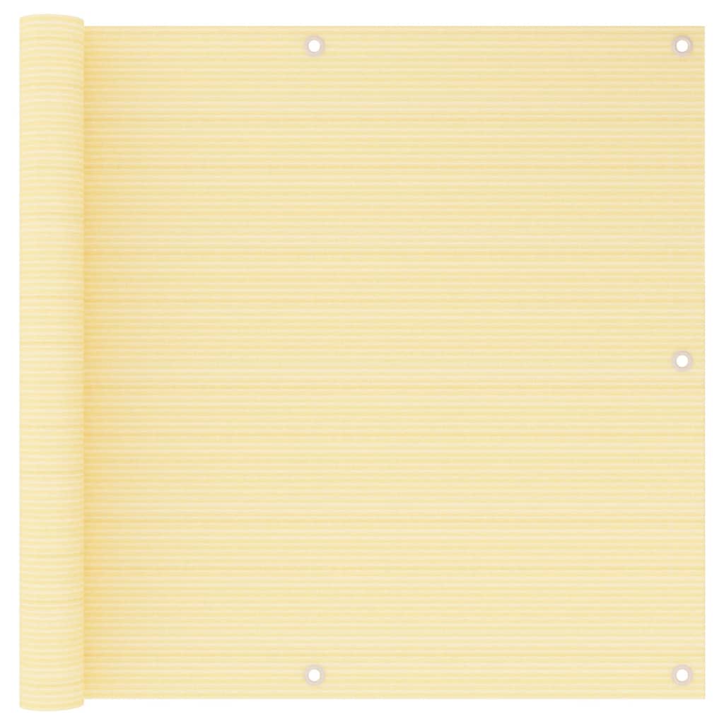 Vidaxl Balkon Bildschirm 90x500 cm HDPE Beige