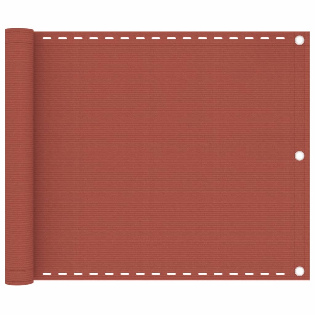 Vidaxl Balkon ekran 75x500 cm HDPE Terracotta -colored