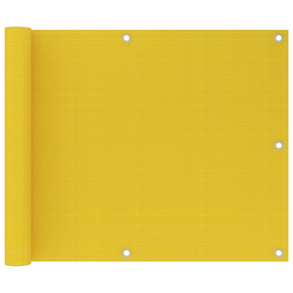 Bidaxl balkongskärm 75x600 cm HDPE Yellow