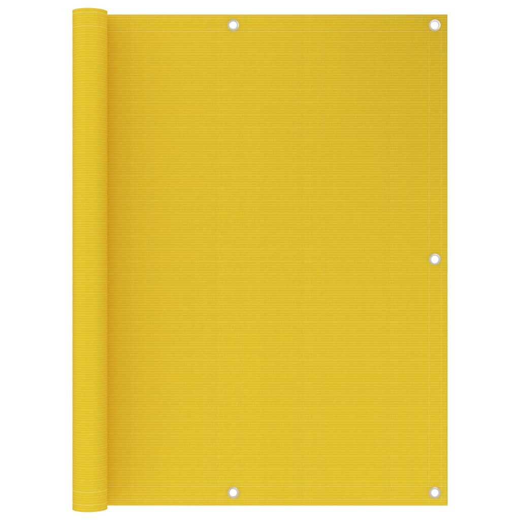 Vidaxl Balcony Screen 120x600 cm HDPE Yellow