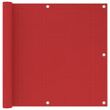 VidaXL Balcony screen 90x300 cm HDPE red