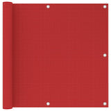 Vidaxl Balkon Bildschirm 90x300 cm HDPE -Rot