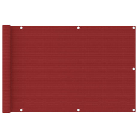 Vidaxl Balkon Bildschirm 90x400 cm HDPE -Rot