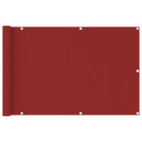 Vidaxl Balkon Bildschirm 90x400 cm HDPE -Rot