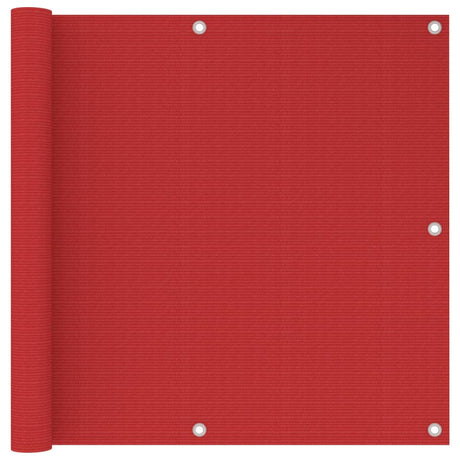 Vidaxl Balkon Bildschirm 90x500 cm HDPE -Rot