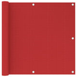 VidaXL Balcony screen 90x500 cm HDPE red