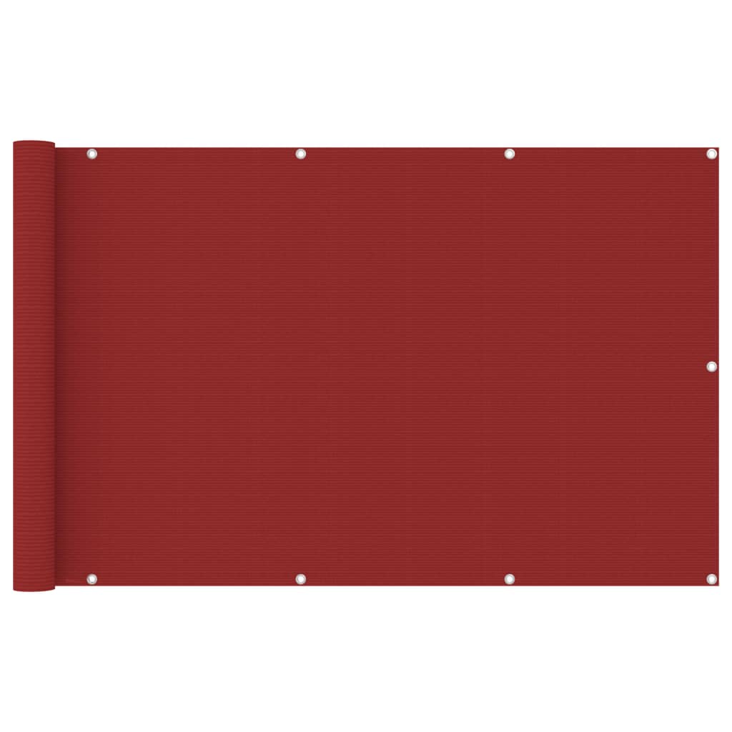 Vidaxl Balcony screen 120x600 cm HDPE Red