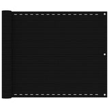 Vidaxl Balkon Bildschirm 75x400 cm HDPE Schwarz