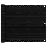 Vidaxl Balkon Bildschirm 75x500 cm HDPE Schwarz