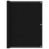 Vidaxl Balkon Bildschirm 120x600 cm HDPE Schwarz