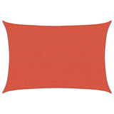 Vidaxl Zonnezeil 160 g m² rechteckig 3,5 x 4,5 M HDPE Terrakotta -gerissen