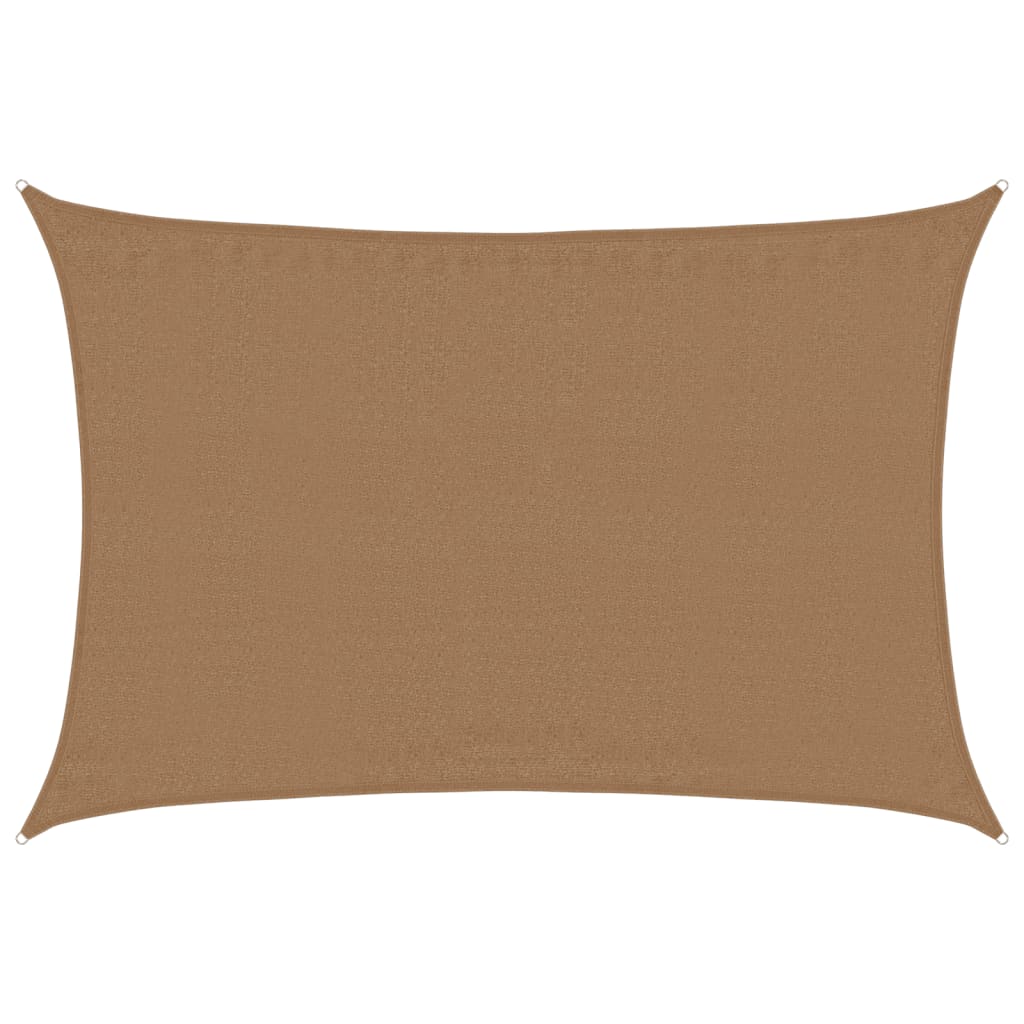 Vidaxl zonnenzeechen 160 g m² 3.5x4.5 m hdpe Taupe