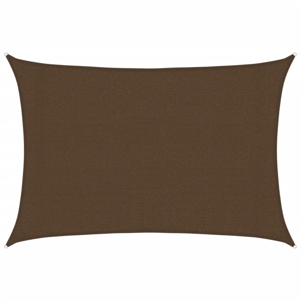 Vidaxl zonnenzeechen 160 g m² 3x5 m hdps Brown