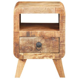 Vidaxl nachtkastje 30x30x41 cm ruw mangohout