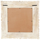 Miroir vidaxl 50x50 cm en bois de mangue solide blanc