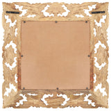 Vidaxl mirror hand -cut 50x50 cm solid mango wood brown