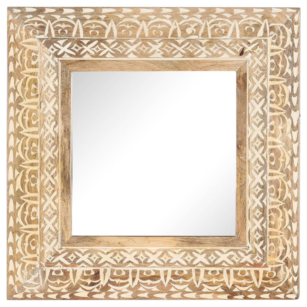 Vidaxl Mirror Hand -cort 50x50x2.6 cm de madera de mango sólida