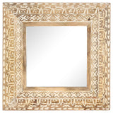 Vidaxl Mirror Hand -cut 50x50x2.6 cm Legno di mango solido