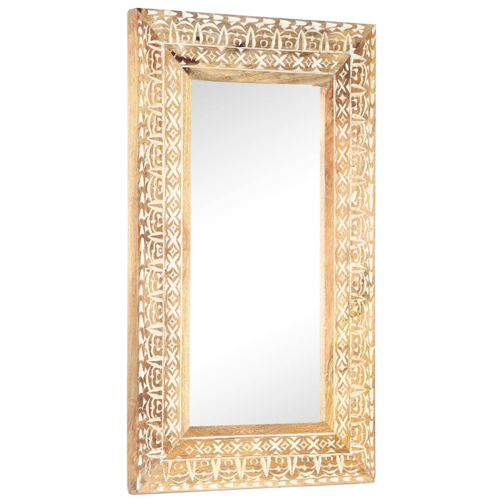 Vidaxl Mirror Hand -Schnitt 80x50x2,6 cm Festes Mangoholz