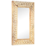 Vidaxl Mirror Hand -Cut 80x50x2,6 cm Solid Mango Wood