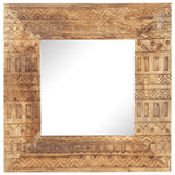 Vidaxl Mirror Hand -cut 50x50x2.5 cm Legno di mango solido