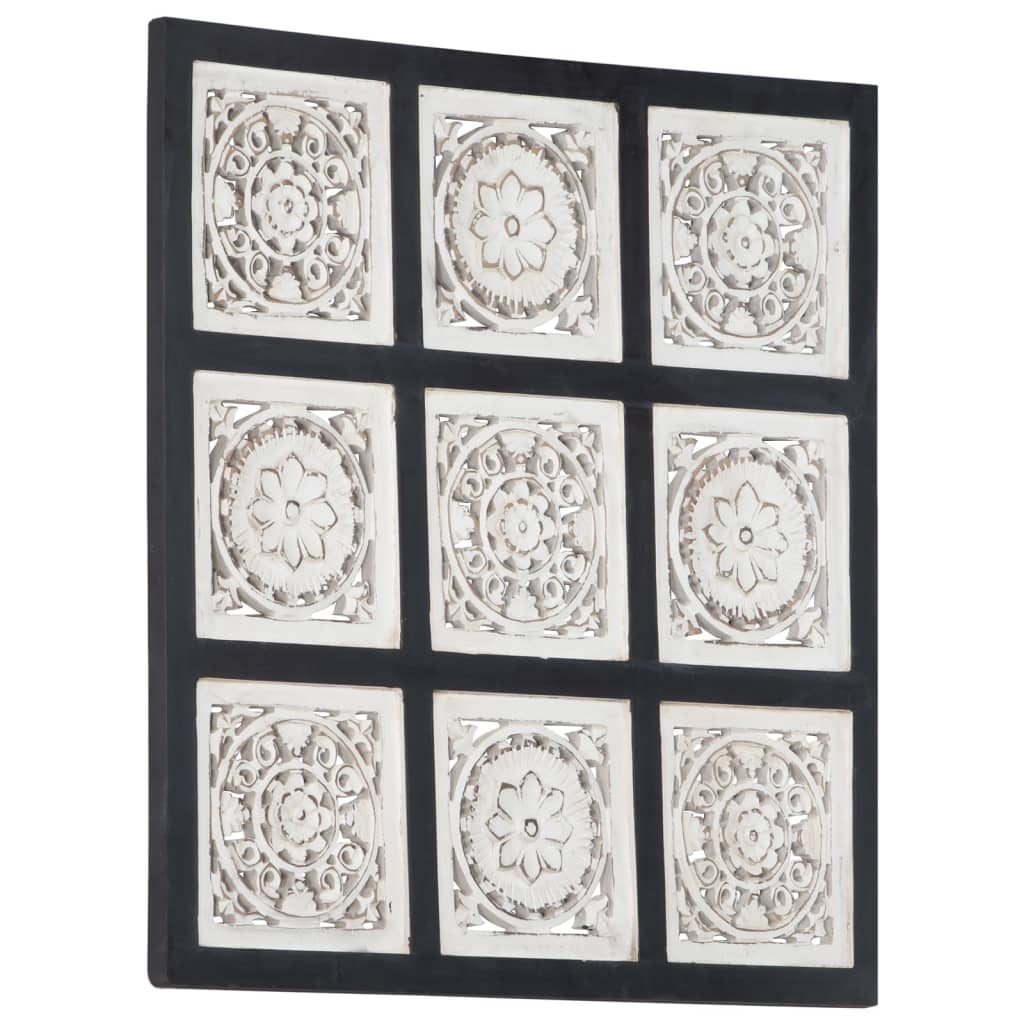 Vidaxl Wall panel Hand -cut 60x60x1.5 cm MDF black and white