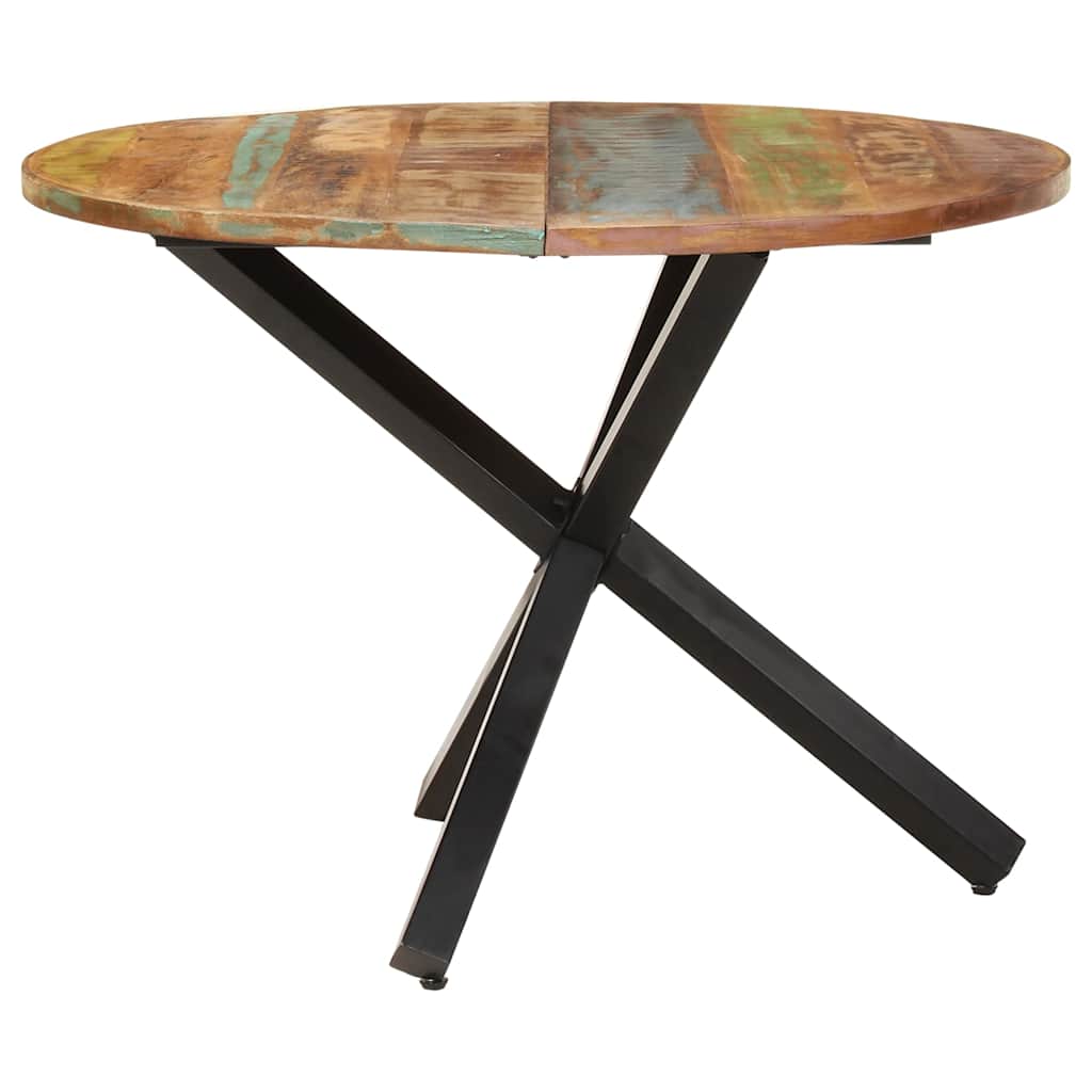 Vidaxl eettafel rond 100x100x75 cm massief gerecycled hout
