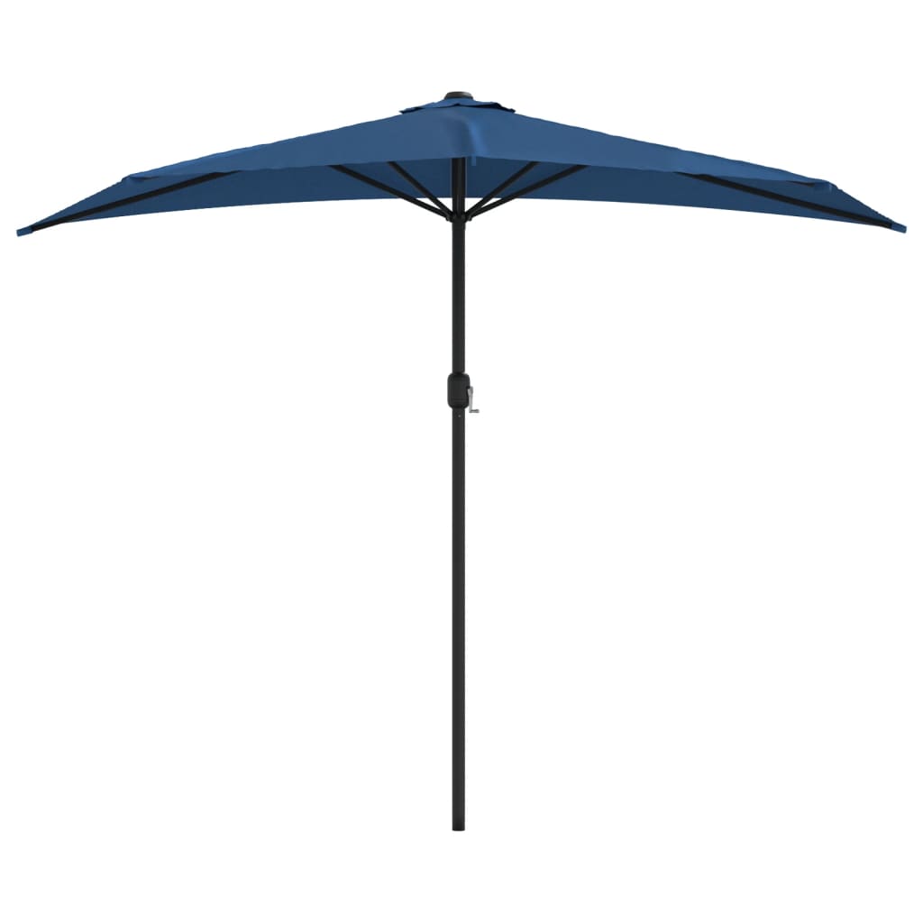 Vidaxl Balcony parasol Half with aluminum pole 270x144x222 cm blue