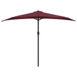 Vidaxl Balcony Parasol Medile Alluminio 300x155x223 cm Burgundy Red