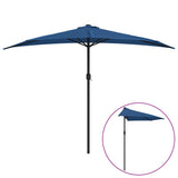 Vidaxl balkon parasol połowa z aluminiowym biegunem 300x155x223 cm niebieski