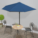 Vidaxl Balcony parasol Half with aluminum pole 300x155x223 cm blue