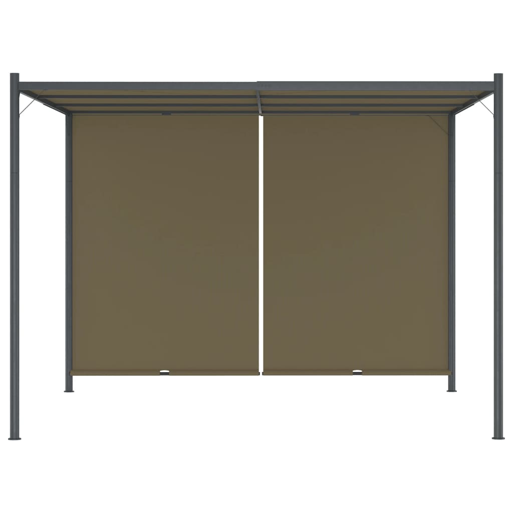 Vidaxl pergola med utvidbart tak 180 g m² 3x3 m taupe