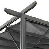 Vidaxl Pérgola con techo extensible 180 g m² 3x3 m Color de antracita de acero