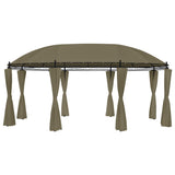 Arbor Vidaxl con cortinas 180 g m² 520x349x255 cm Taupe