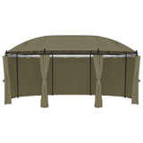 Vidaxl Arbor med gardiner 180 g m² 520x349x255 cm taupe