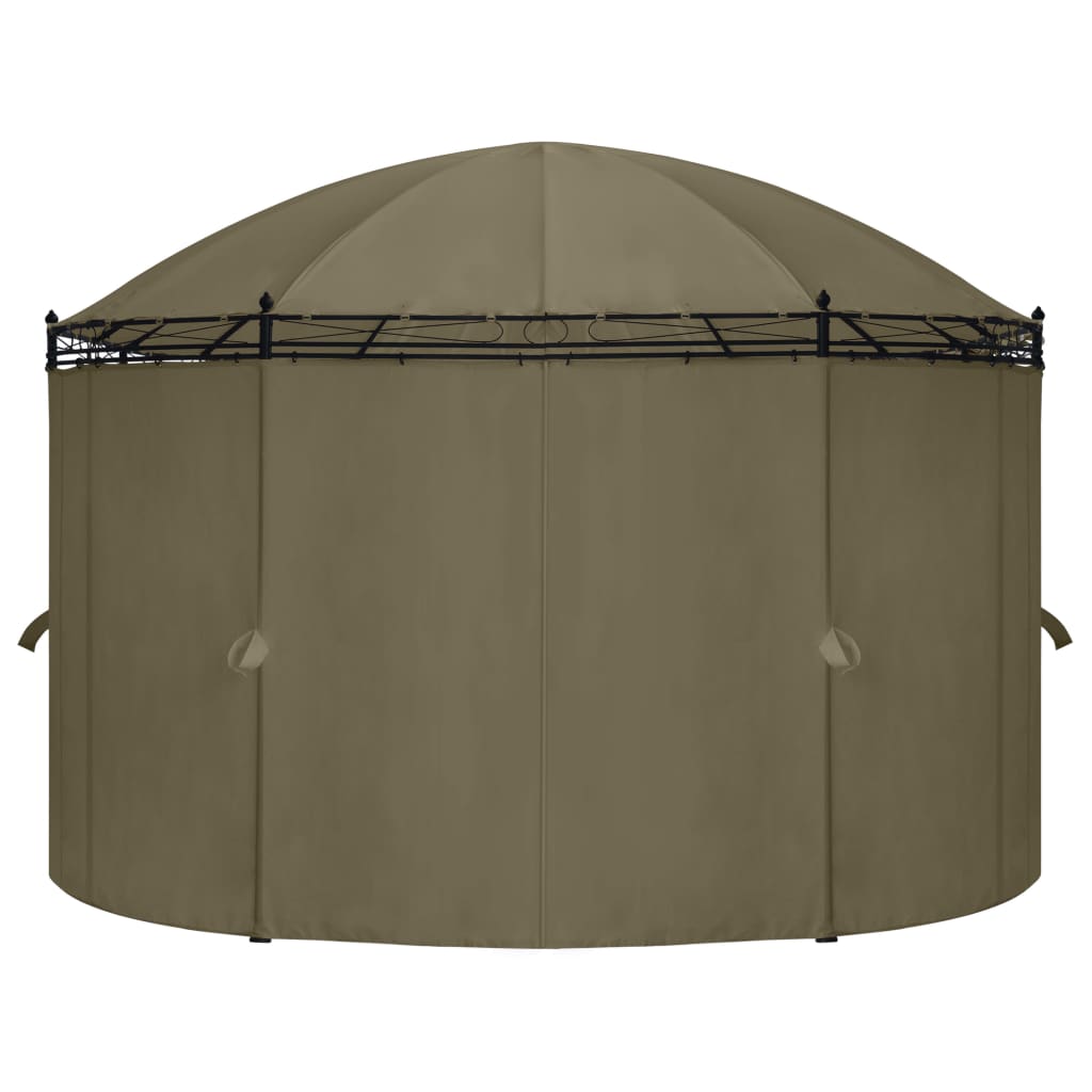 Arbor vidaxl avec rideaux 180 g m² 520x349x255 cm taupe