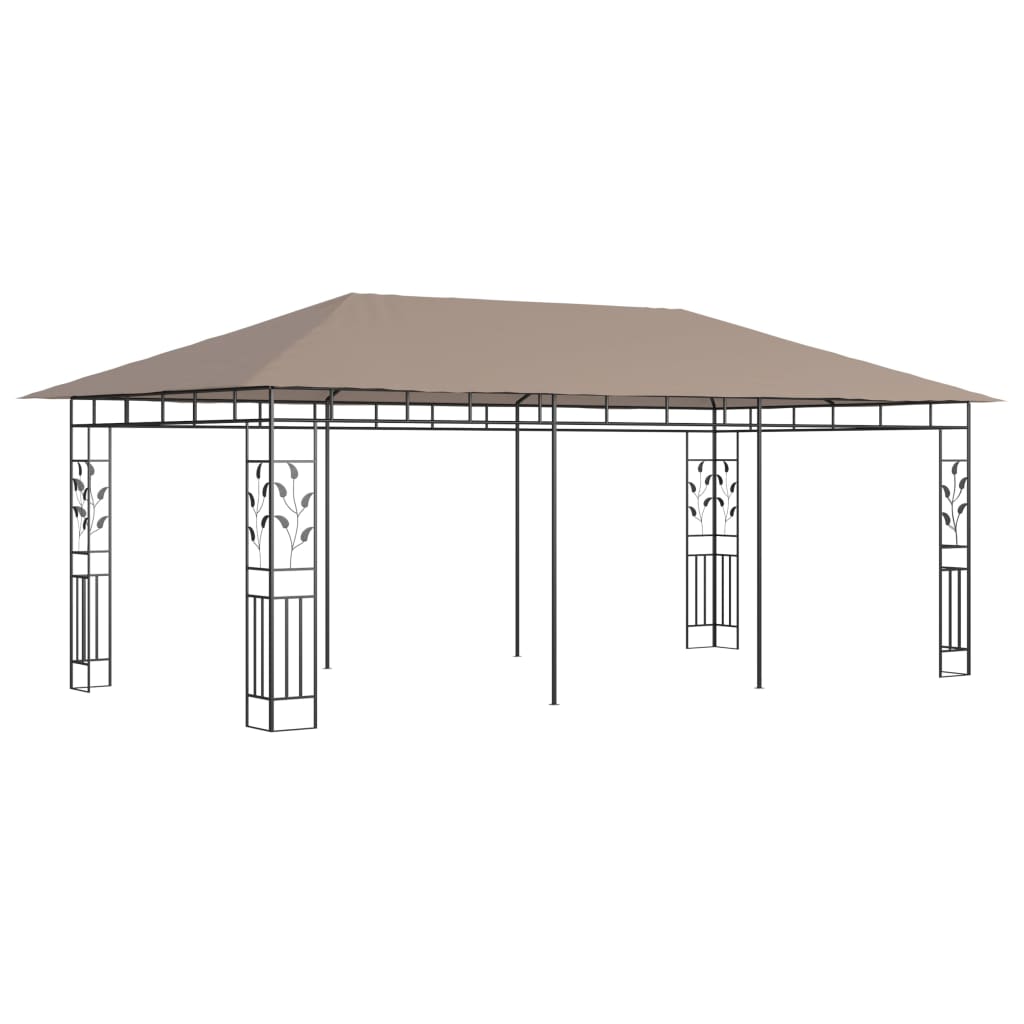 Vidaxl -Laube mit Mückennetz 180 g m² 6x3x2,73 m Taupe