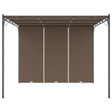 Vidaxl Garden Pracor con cortina lateral 3x3x2.25 m Taupe