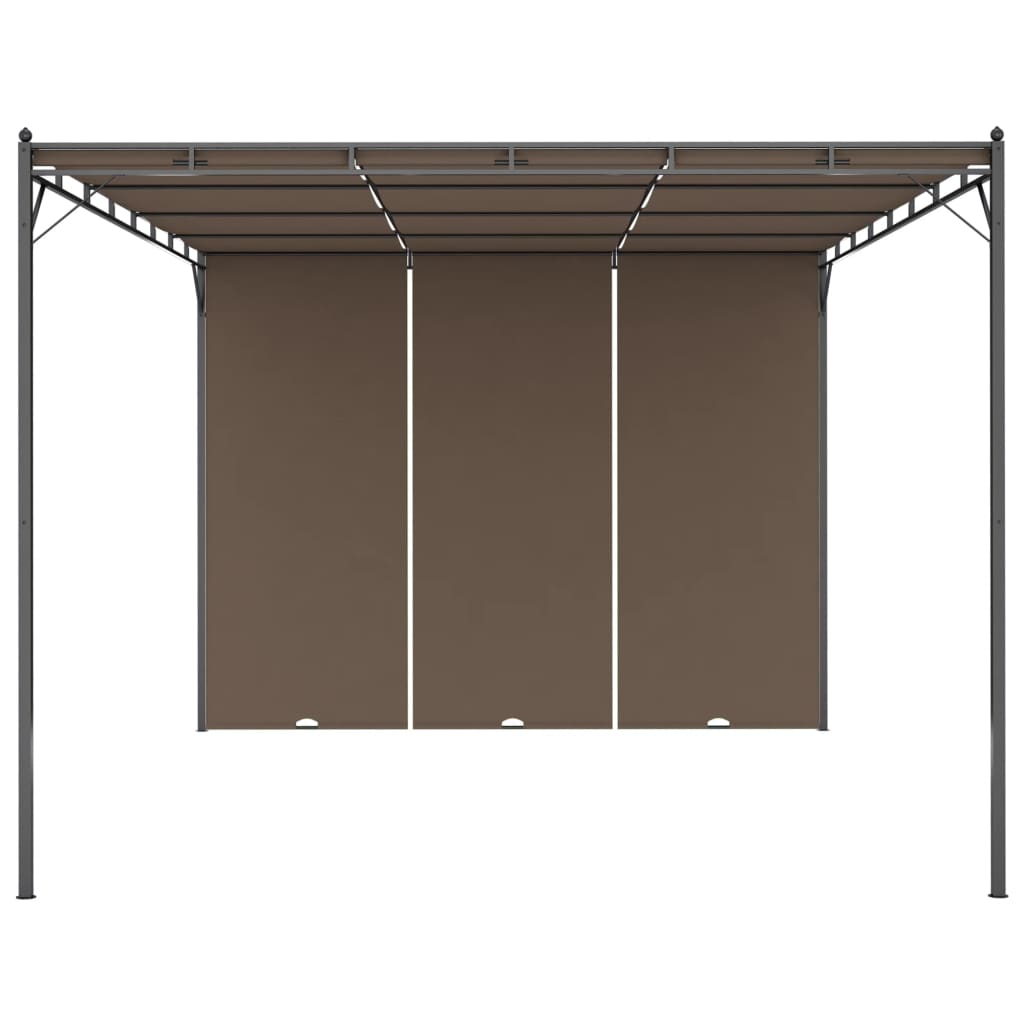 Vidaxl Garden Pracor avec rideau latéral 4x3x2.25 M taupe