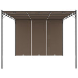 Vidaxl Garden Practor with side curtain 4x3x2.25 m Taupe