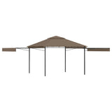 Arbor vidaxl avec toits extensibles 180 g m² 3x3x2,75 m taupe