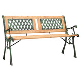 Vidaxl tuinbank 122 cm gietijzer en massief vurenhout