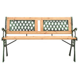 Vidaxl tuinbank 122 cm gietijzer en massief vurenhout
