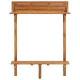 Vidaxl balkonbartafel 90x37x122,5 cm massief acaciahout