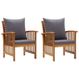 Vidaxl tuinstoelen 2 st met kussens massief acaciahout