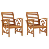 Vidaxl tuinstoelen 2 st massief acaciahout