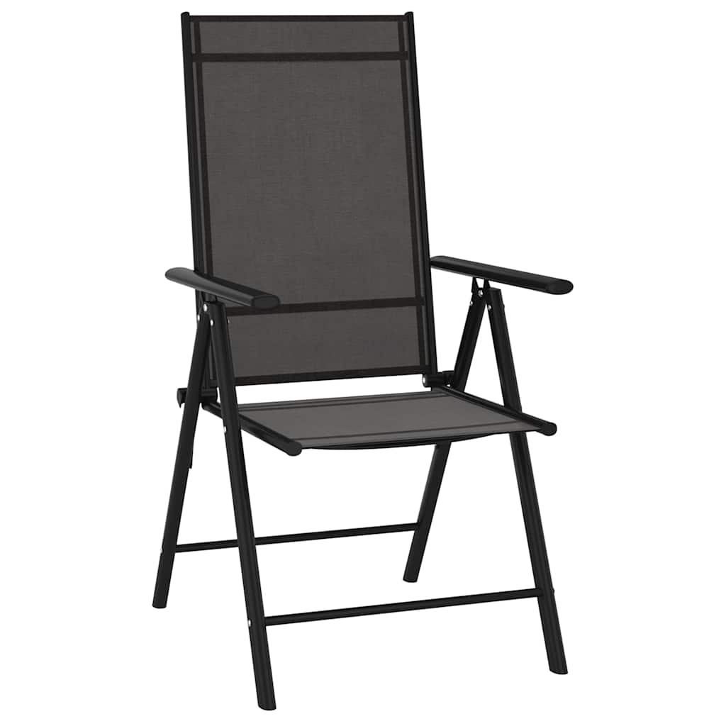 Vidaxl tuinstoelen 6 st inklapbaar textileen zwart