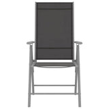 Vidaxl tuinstoelen 4 st inklapbaar textileen zwart