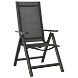 Vidaxl tuinstoelen 2 st inklapbaar textileen aluminium zwart