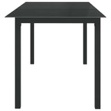Vidaxl tuintafel 150x90x74 cm aluminium en glas zwart